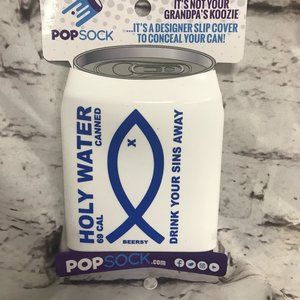 Canned Holy Water Beersy Silicone Sleeve Hide a Beer 12oz Koozie